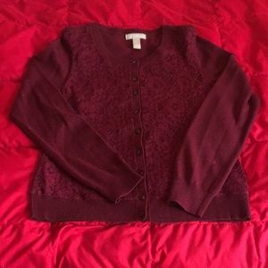 Banana Republic Lace Front Cardigan
